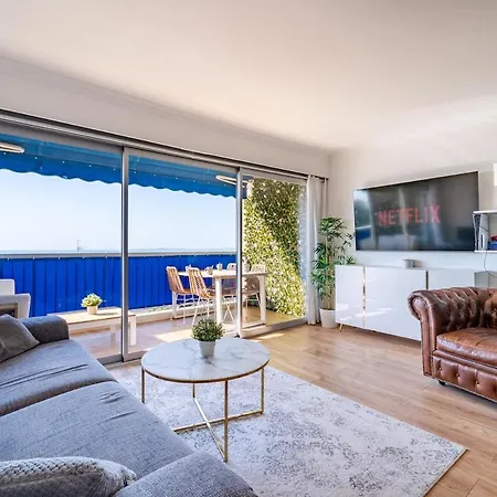 Sea View And Pool Premium Comfort With Ac And Wifi Daire Nice